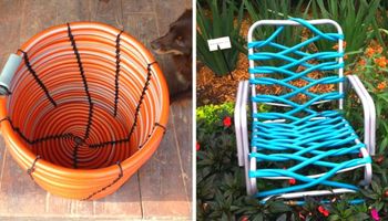 17 pomysłów na recykling starych węży ogrodowych. Mogą stać się nie tylko ozdobą, ale i praktyczną rzeczą