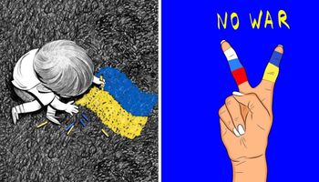 19 poruszających ilustracji, które są odpowiedzią artystów na zbrojną napaść Rosji na Ukrainę