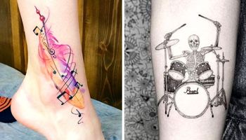 21 inspirujących tatuaży, w których gra muzyka. Zainspiruj się dźwiękiem i niech poniosą Cię nuty