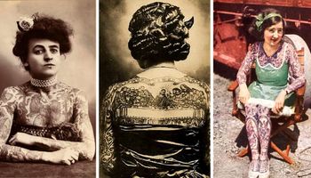 19 starych zdjęć ukazujących najbardziej wytatuowane kobiety, które były uważane za dziwadła
