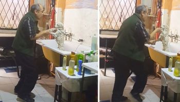 Kobieta po kryjomu nagrywa zachowanie pracownika w salonie dla psów