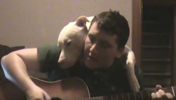 Mężczyzna zaczyna śpiewać piosenkę. Reakcja jego psa poruszyła ludzi na całym świecie