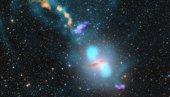 Oszałamiający widok na erupcję supermasywnej czarnej dziury w gwiazdozbiorze Centaura