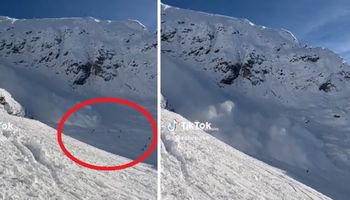 Dramatyczne nagranie pokazuje lawinę schodzącą na grupę narciarzy