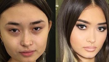 Ta kobieta całkowicie zmieniła swoją twarz jedynie w 2 minuty. 29 szokujących zdjęć przed i po makijażu!