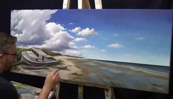 Niesamowicie zdolny artysta pokazuje w przyspieszonym tempie, jak wygląda namalowanie obrazu