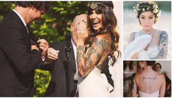 17 oszałamiających Panien Młodych, które chciały wyeksponować swoje tatuaże w dniu ślubu. Są piękne