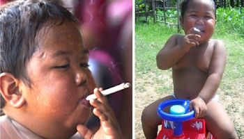 Ten 2-latek zasłynął z palenia aż 40 papierosów dziennie. 6 lat później wygląda zupełnie inaczej