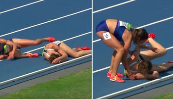 Podczas biegu kwalifikacyjnego w Rio 2 zawodniczki przewróciły się. Kobieta pomogła rywalce wstać i ukończyć bieg
