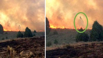 To szokujące zdjęcie zrobił ojciec, który ratował swoją rodzinę przed pożarem. Co kryje się wśród płomieni?