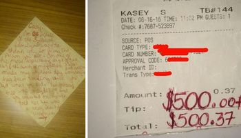 Kelner dostał 500$ napiwku po tym, jak kobieta zamówiła wodę za 37 centów!