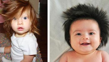 19 niemowląt, które urodziły się z bardzo bujnymi czuprynami. Ilość ich włosów poraża!