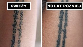 14 zdjęć tatuaży wykonanych zaraz po ich zrobieniu i po upływie kilku lat. Różnica jest ogromna!
