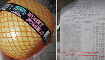 Kupił 2 pomelo i po chwili zauważył, że ich ceny bardzo się różnią. Nie zostawił tak tej sprawy