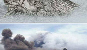 Zrobił zdjęcie kłębów popiołu unoszących się nad wulkanem. Ludzie dostrzegli w nim głębszy sens