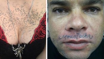 12 tatuaży, które przyciągają wzrok. Ich posiadacza nie takiego efektu oczekiwali