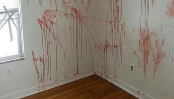 1500 zł za malowanie ścian po zabrudzeniu krwią lub fekaliami. Cennik tego hotelu nie jest standardowy