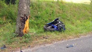 32-letni motocyklista zderzył się z sarną i uderzył w drzewo. Zginął na miejscu