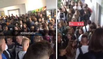 Przerażeni uczniowie pokazują zatłoczone korytarze. Chaos w szkołach po reformie edukacji