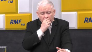 Kaczyński kaszlał w trakcie wywiadu