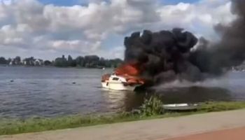 Pożar dwóch łodzi
