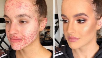 Przed i po wizycie u makijażystki