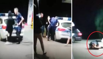 Zakopanem: Szarpanina kobiety z policjantem na stacji paliw.”Nagrywaj, nagrywaj”