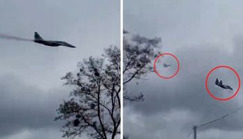 „Powietrza wojna nad Kijowem” Do sieci trafiło nagranie z przelotu odrzutowców