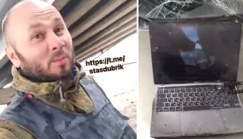 Rosjanin włożył do kamizelki MacBooka