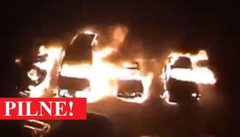 Spłonęły samochody FSB