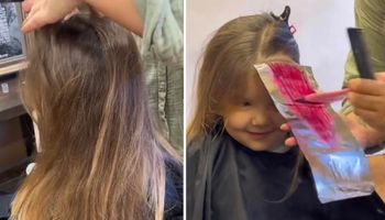 pozwoliła 3-latce pofarbować włosy