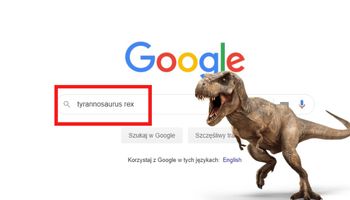 Genialna opcja wyszukiwarki Google! Dinozaury są dostępne w rzeczywistości rozszerzonej