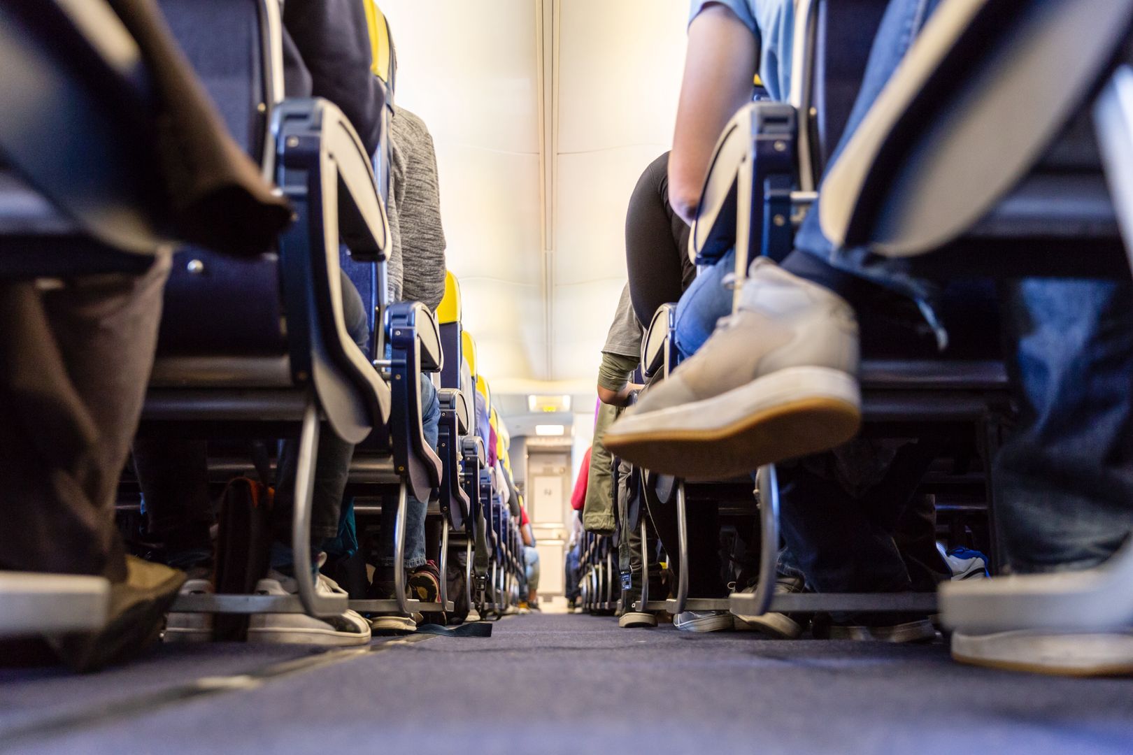 Flight attendants advise against wearing high heels and dark socks