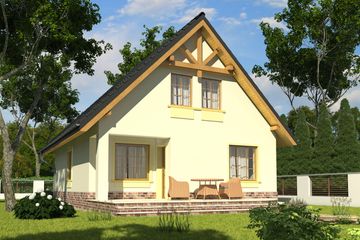  Projekt domu Greta II bez garażu [B] (WRF1081) - projekt domu parterowego z poddaszem - Zdjęcie 2