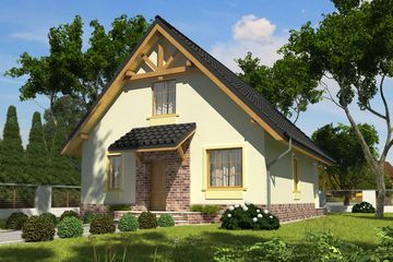  Projekt domu Greta II bez garażu [B] (WRF1081) - projekt domu parterowego z poddaszem - Zdjęcie 1