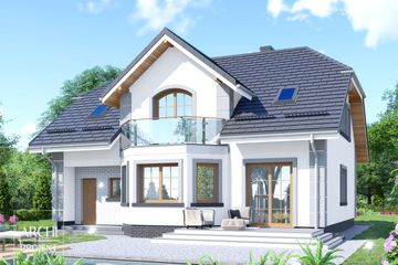  Projekt domu APS 187 (LUA1235) - projekt domu parterowego z poddaszem - Zdjęcie 2