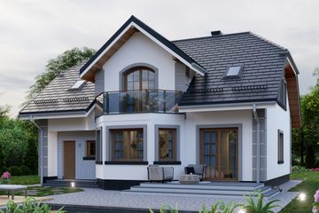  Projekt domu APS 187 (LUA1235) - projekt domu parterowego z poddaszem - Zdjęcie 4