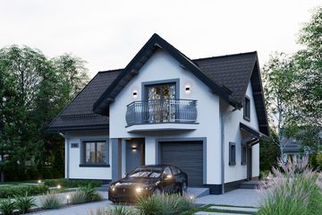  Projekt domu APS 188 (LUA1236) - projekt domu parterowego z poddaszem - Zdjęcie 4