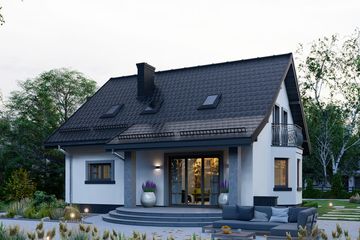  Projekt domu APS 188 (LUA1236) - projekt domu parterowego z poddaszem - Zdjęcie 5