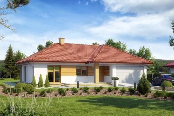Projekt domu TK32 - parterowy dom o powierzchni 130,49 m², dach wielospadowy - ujęcie 4