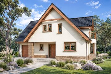 Projekt domu Amelia - parterowy z poddaszem dom o powierzchni 185,90 m², dach dwuspadowy - ujęcie 2