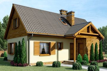  Projekt domu D187 - Szymon (WAI1102) - projekt domu parterowego z poddaszem - Zdjęcie 1