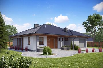  Projekt domu TK5 (WAK1026) - projekt domu parterowego - Zdjęcie 1