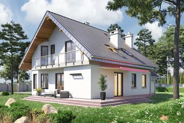  Projekt domu Maja Rex Grota (1033) (KRD1919) - projekt domu parterowego z poddaszem - Zdjęcie 2
