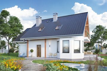  Projekt domu Majka Solis (1046) (KRD1922) - projekt domu parterowego z poddaszem - Zdjęcie 2