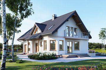  Projekt domu Maja Max (1020) (KRD1942) - projekt domu parterowego z poddaszem - Zdjęcie 1