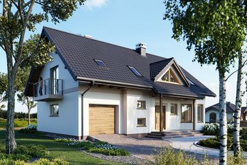  Projekt domu Maja Max (1020) (KRD1942) - projekt domu parterowego z poddaszem - Zdjęcie 3