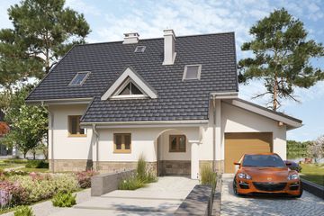  Projekt domu Fiona Rex (1049) (KRD1944) - projekt domu parterowego z poddaszem - Zdjęcie 1