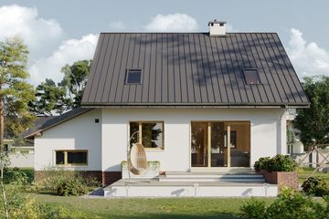 Projekt domu Fiona (1038) - parterowy z poddaszem dom o powierzchni 103,90 m², dach dwuspadowy - ujęcie 5