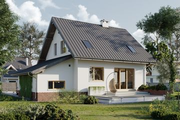 Projekt domu Fiona (1038) - parterowy z poddaszem dom o powierzchni 103,90 m², dach dwuspadowy - ujęcie 6